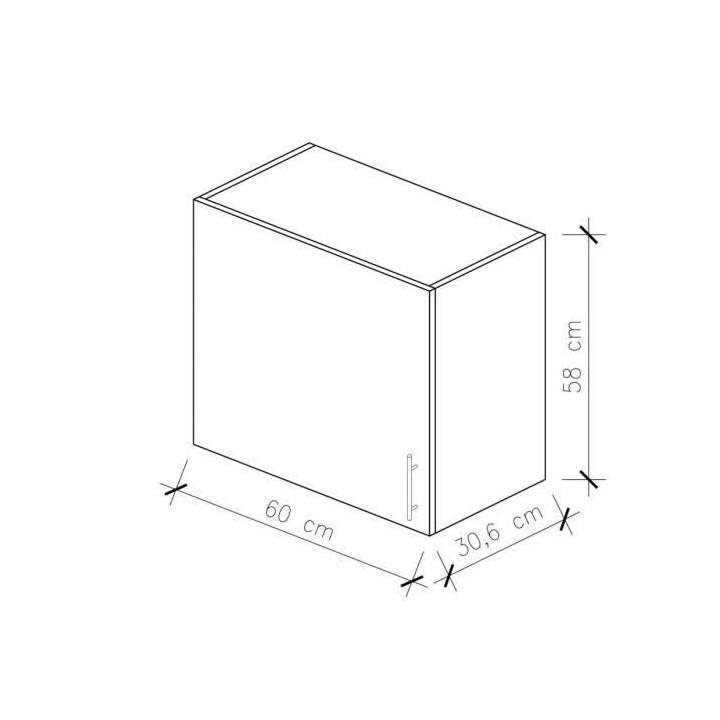 OBI Meuble haut de cuisine L 60 cm - Blanc mat