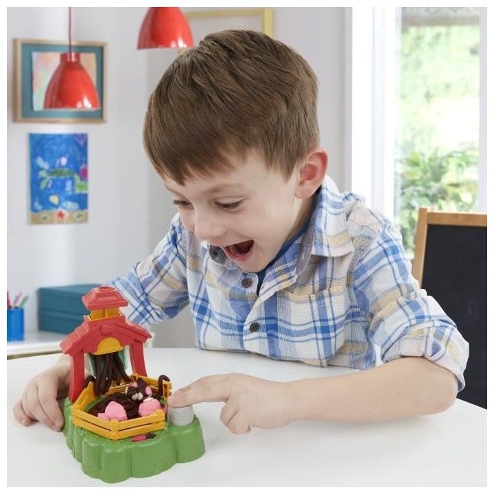 PLAY-DOH - Animal Crew - Pigsley Cochons farceurs avec jeu de ferme et