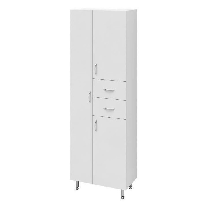 ARMANDO Armoire de Salle de bain 3 portes - L 60 cm - Blanc