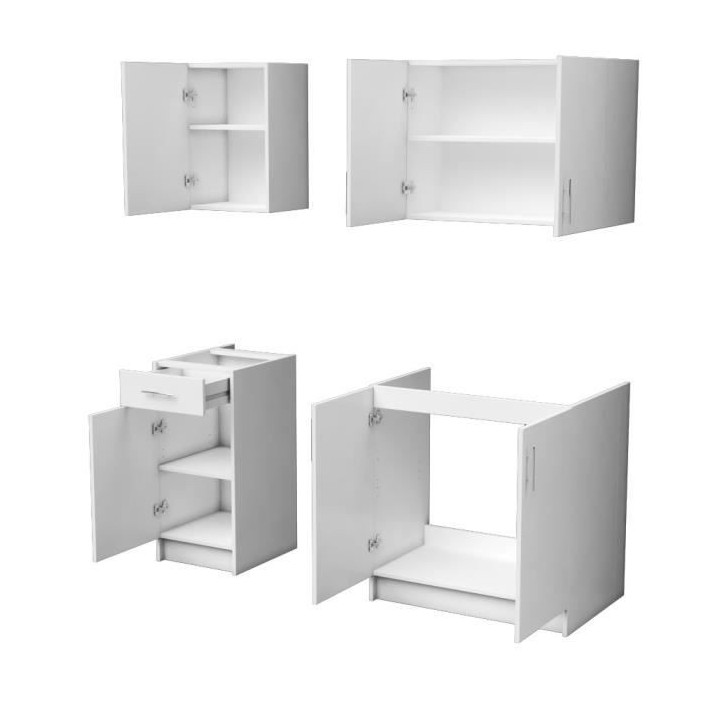 OBI Cuisine complete - 4 éléments - Blanc mat