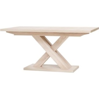Table extensible mélaminé contemporaine pieds central en croix L 160