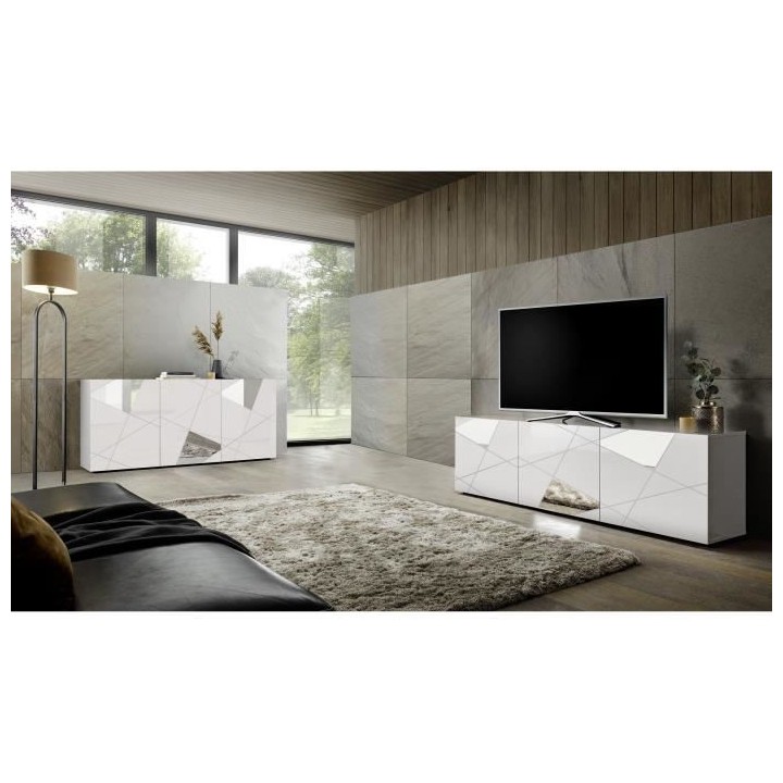 Ensemble Sejour : Buffet 3P 181 cm + Meuble TV 181 cm - Victory
