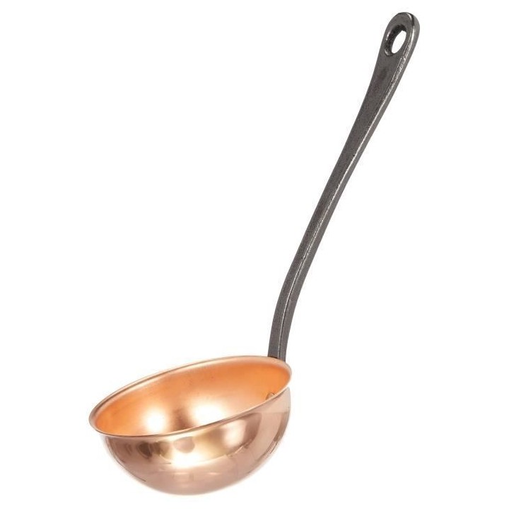 Louche en cuivre massif avec manche en fonte - BAUMALU - Diametre 11 c