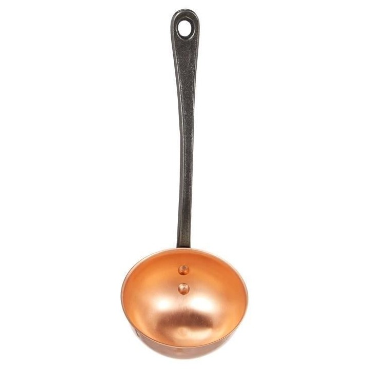 Louche en cuivre massif avec manche en fonte - BAUMALU - Diametre 11 c