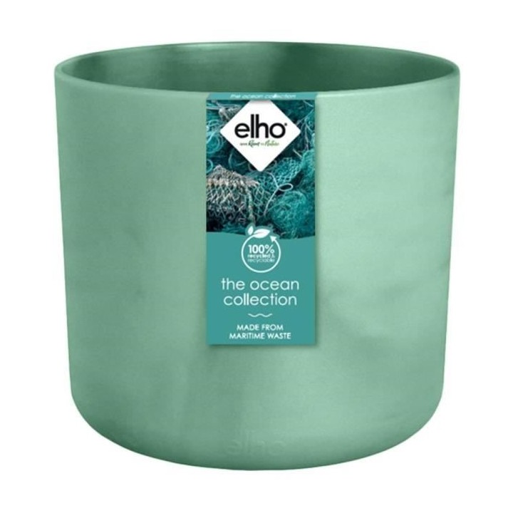 ELHO The Ocean Collection Pot de fleurs ronde 22 - Vert - Ø 22 x H 20