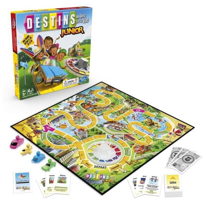 Jeu Destins - Hasbro Gaming - Le jeu de la vie Junior - pour enfants -