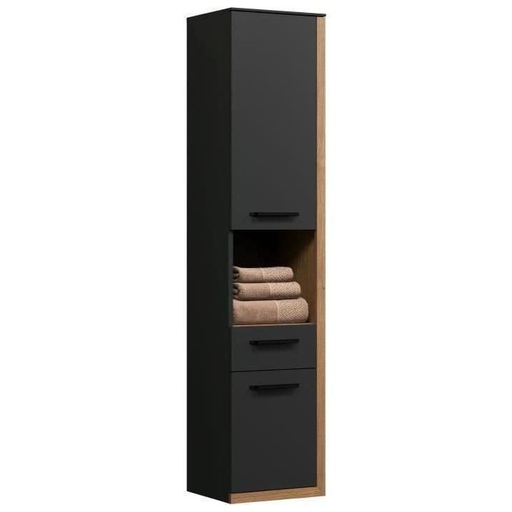 SYNNAX Salle de bain complete - Meuble sous vasque + vasque + armoire