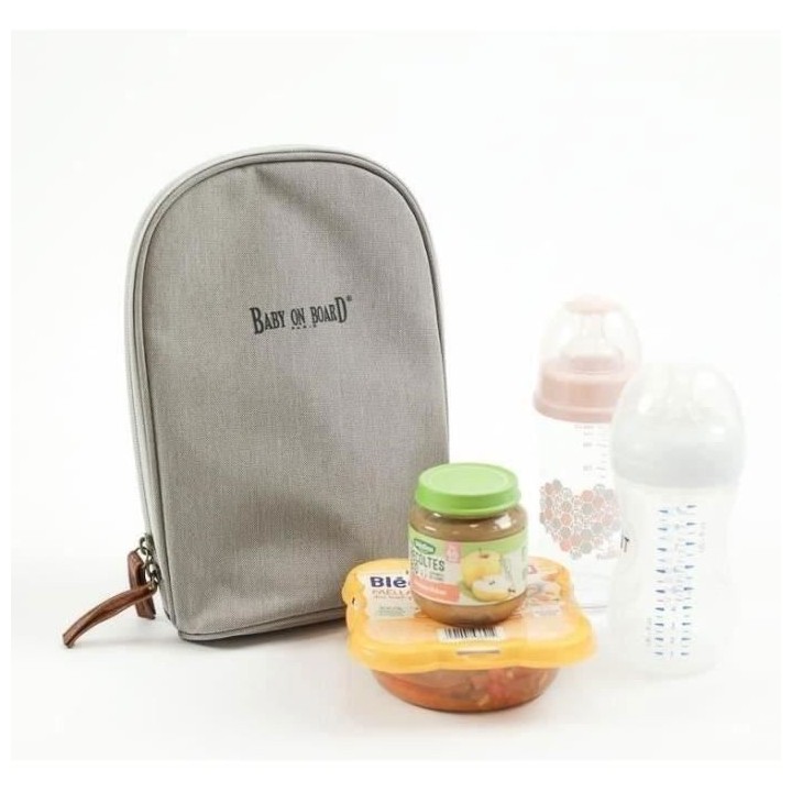 Sac a langer BABY ON BOARD TITOU GREIGE