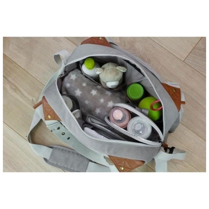 Sac a langer BABY ON BOARD TITOU GREIGE