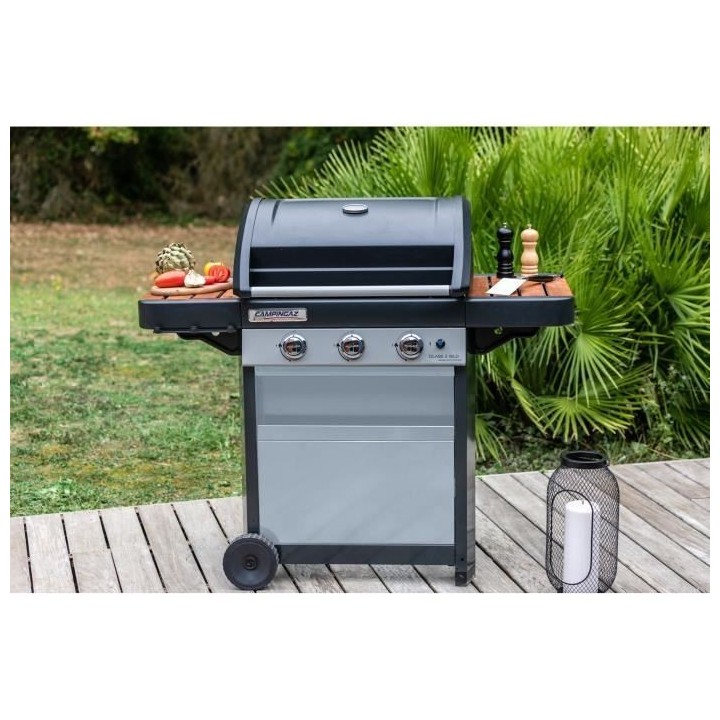 Barbecue gaz CLASS 3L WLD 3 brûleurs inox - Surface de cuisson 61x45