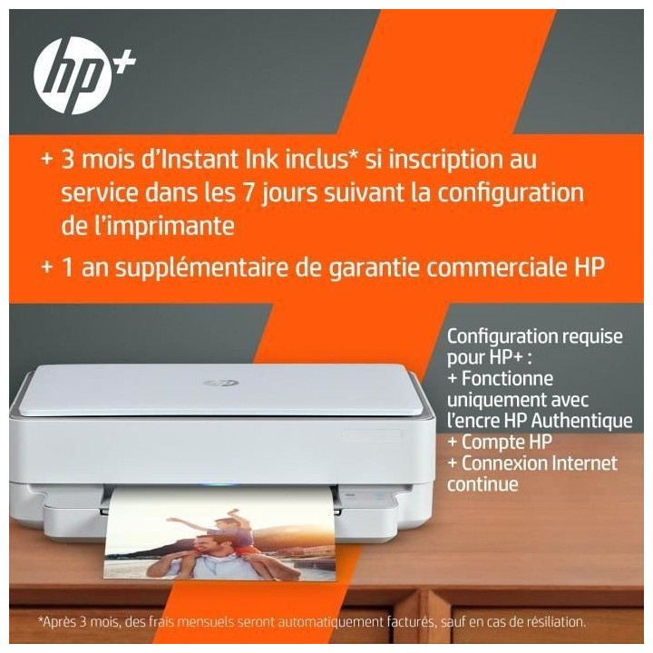 Imprimante tout-en-un HP Envy 6022e Jet d'encre couleur - Copie Scan -
