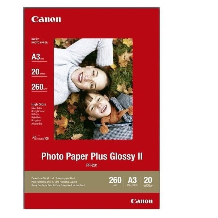 Papier photo CANON PP-201 260g/m2 - Format A3 - 20 feuilles