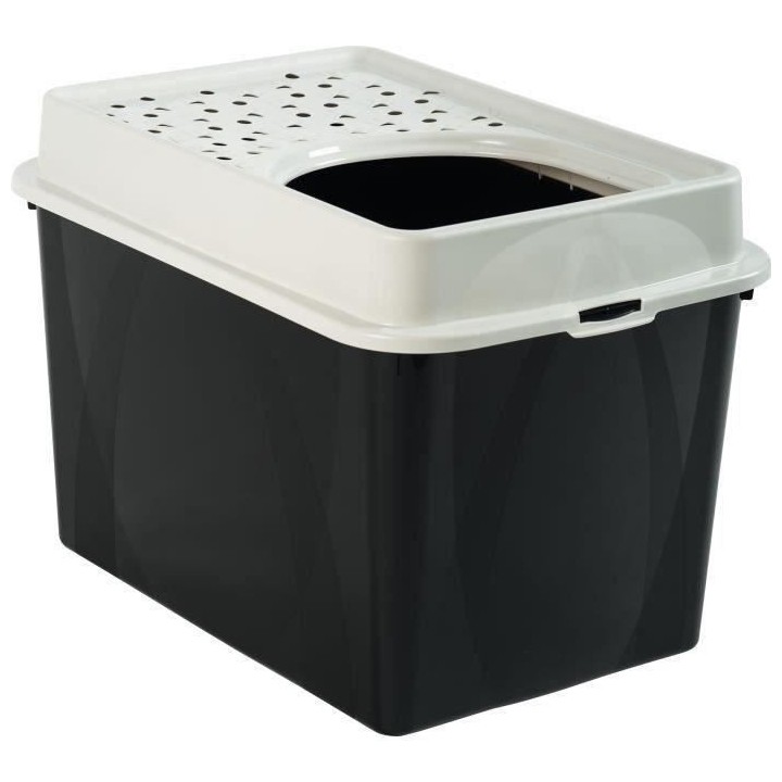 Maison de toilette TOP 50l - Noire (PP Recyclé) - 57,2 x 39,3 x 40,4