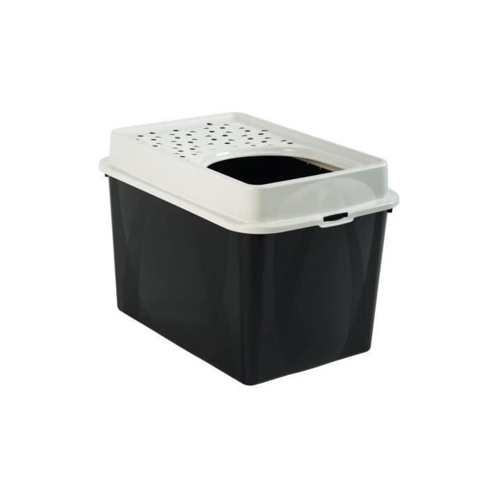 Maison de toilette TOP 50l - Noire (PP Recyclé) - 57,2 x 39,3 x 40,4