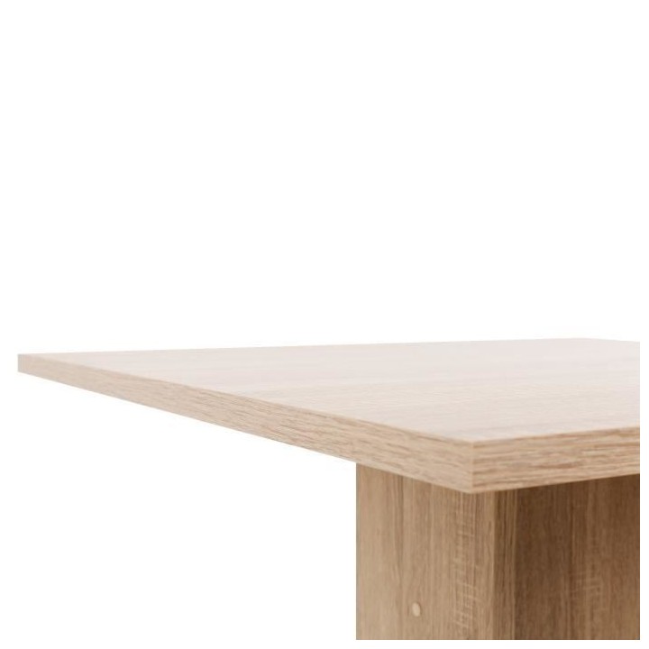 Table a manger de 2 a 4 personnes - Carrée - Classique - Décor chene