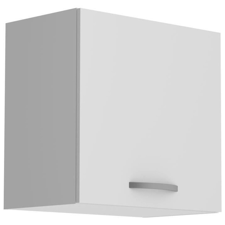 Meuble haut 1 porte OSLO - Blanc - L 60 x P 36 x H 58 cm