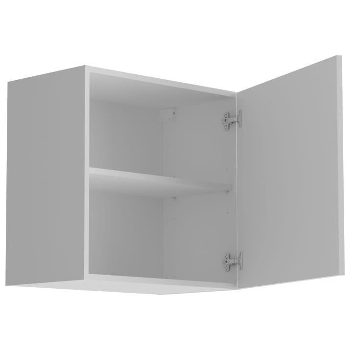 Meuble haut 1 porte OSLO - Blanc - L 60 x P 36 x H 58 cm