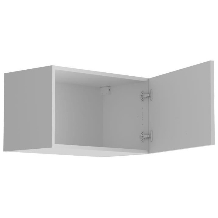 Meuble haut court 1 porte - OSLO - Blanc - L 60 x P 36 x H 35 cm - Cui
