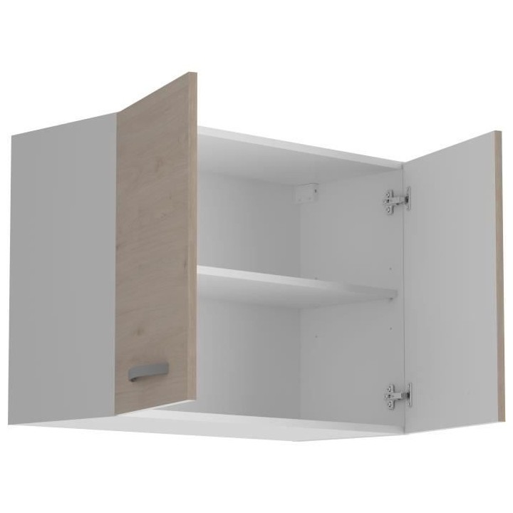 OSLO Meuble haut 2 portes - Décor Chene Jackson - L 80 x P 36 x H 58