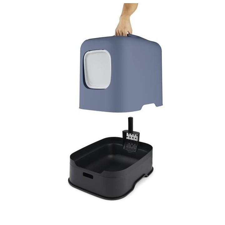 ROTHO - Maison toilette pour chat 57 x 39 x 40 cm - Bac a litiere - Bl