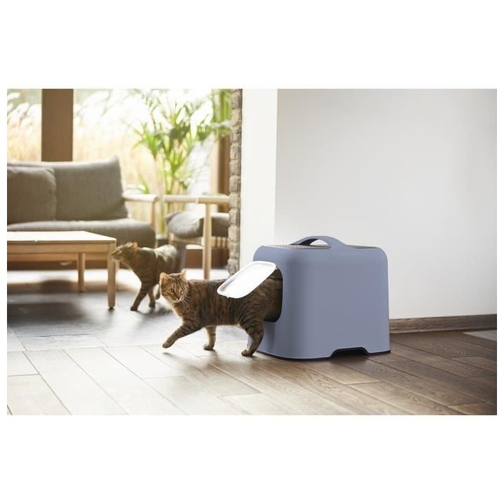 ROTHO - Maison toilette pour chat 57 x 39 x 40 cm - Bac a litiere - Bl