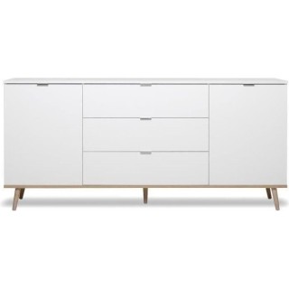 GÖTEBORG Buffet bas - Style scandinave - Décor chene et blanc - L 18