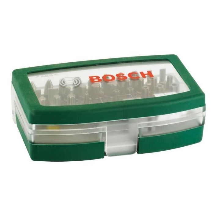 Boîtier d'embouts de vissage courts avec code couleur 31 pieces et 1