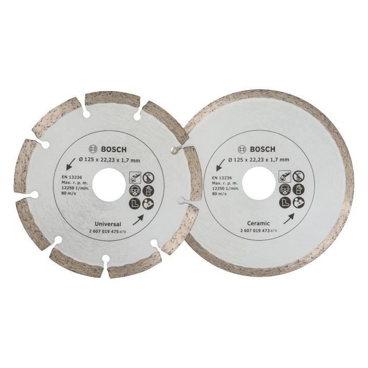 Disques diamants BOSCH pour carrelage et matériaux de construction -