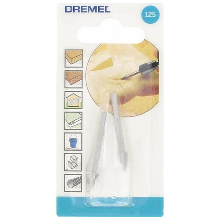 Fraises haute Vitesse - DREMEL - Lot de 2 (Acier, Ø 6,4mm, Sculpter e