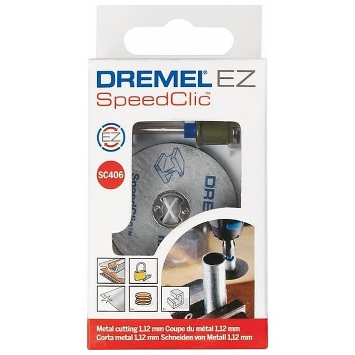 Kit de démarrage DREMEL SC406 - Adaptateur EZ SpeedClic et 2 disques
