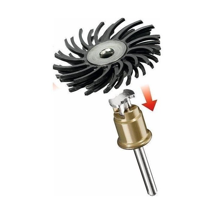 Brosse abrasive de précision DREMEL S471 - Diametre 25mm - Grain 36 -