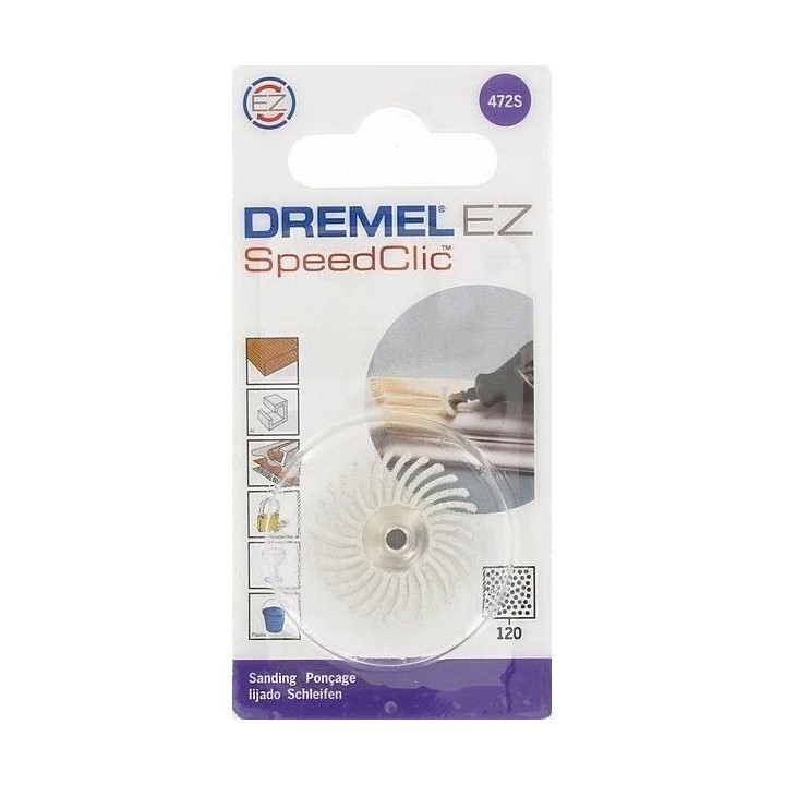 Brosse abrasive de précision DREMEL S472 - Diametre 25mm - Grain 120