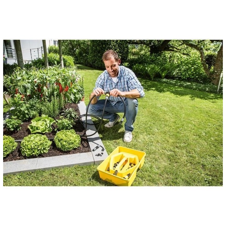 Set complet d'arrosage KÄRCHER - Rain Box avec tuyau micro-poreux et