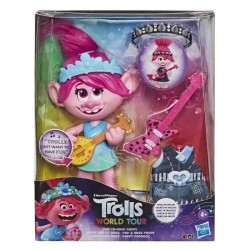 Les Trolls 2 Tournée Mondiale de DreamWorks - Figurine Poupee Poppy Pop & Rock