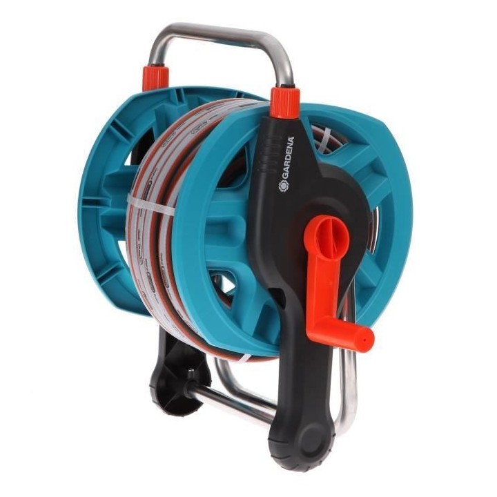 GARDENA Dévidoir portable équipé – Longueur 20m – Raccord anti-