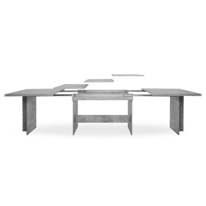 Table a manger extensible de 8 a 12 personnes - Classique - Effet bét