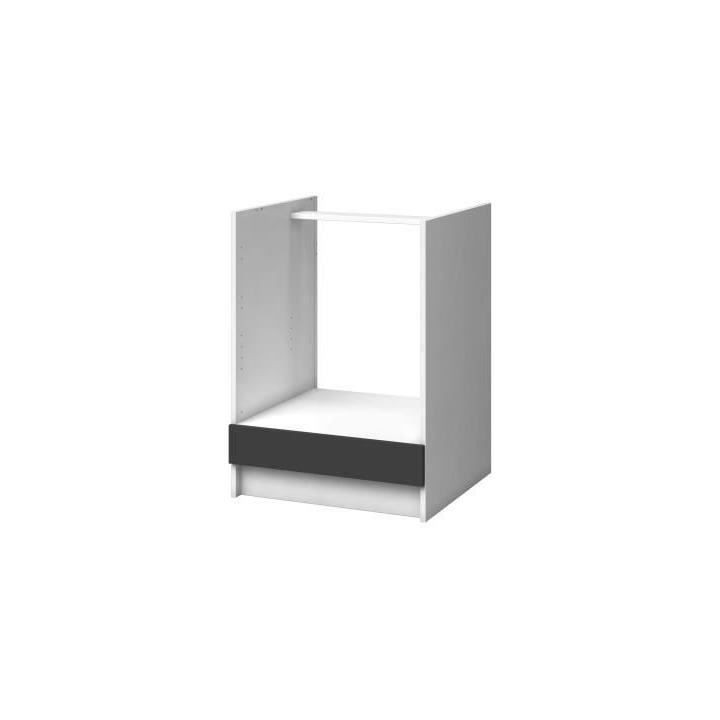 EXTRA - Meuble four de cuisine 60cm - Gris Mat