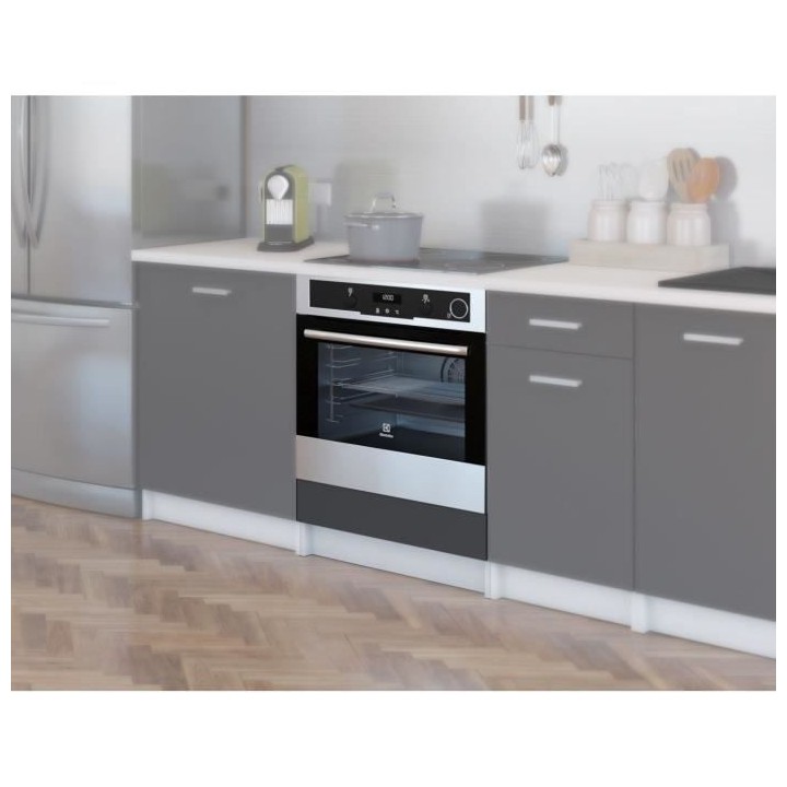 EXTRA - Meuble four de cuisine 60cm - Gris Mat