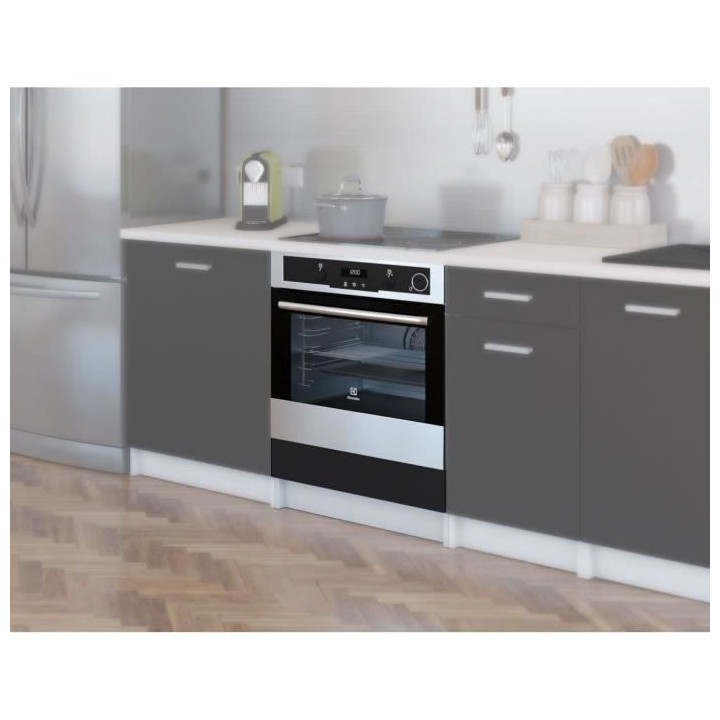 EXTRA - Meuble four de cuisine 60cm - Noir Mat