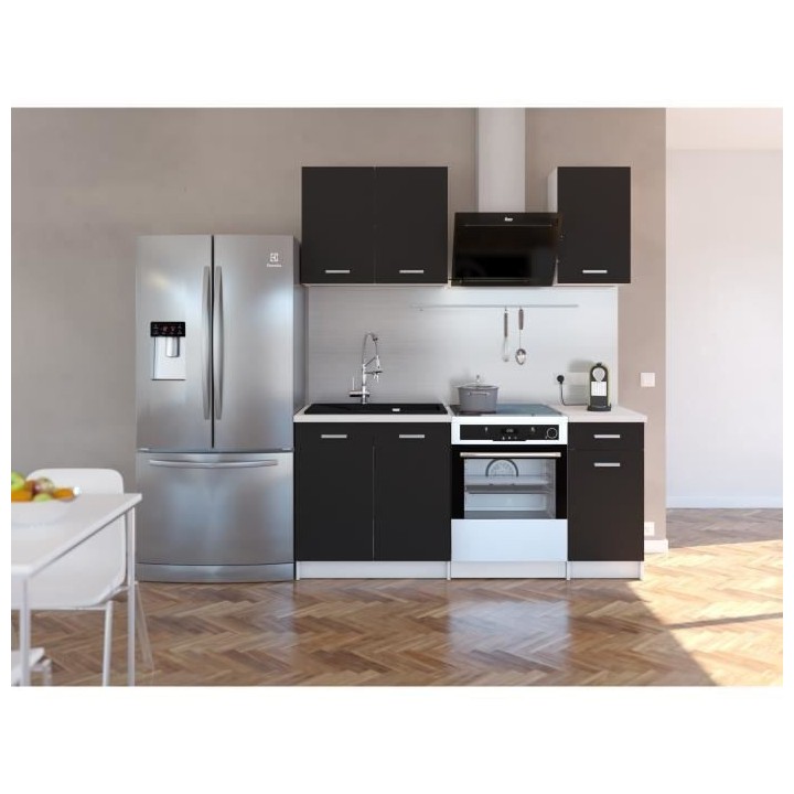 EXTRA - Cuisine complete L 180cm - Noir Mat