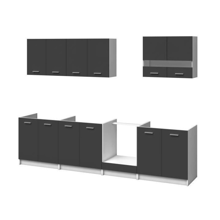 EXTRA - Cuisine complete L 300cm - Gris Mat