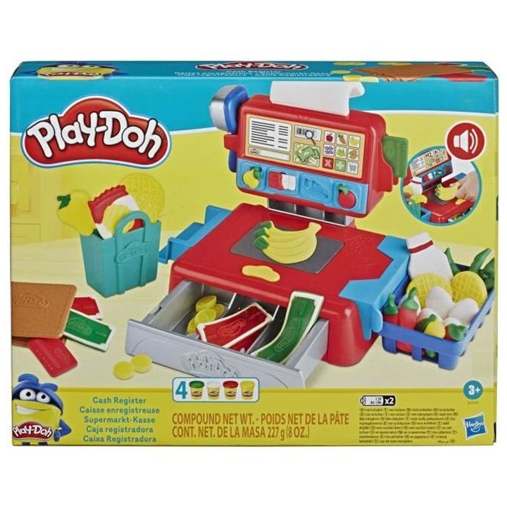 PLAY-DOH - jouet Caisse enregistreuse avec 4 Pots de pâte PLAY-DOH -