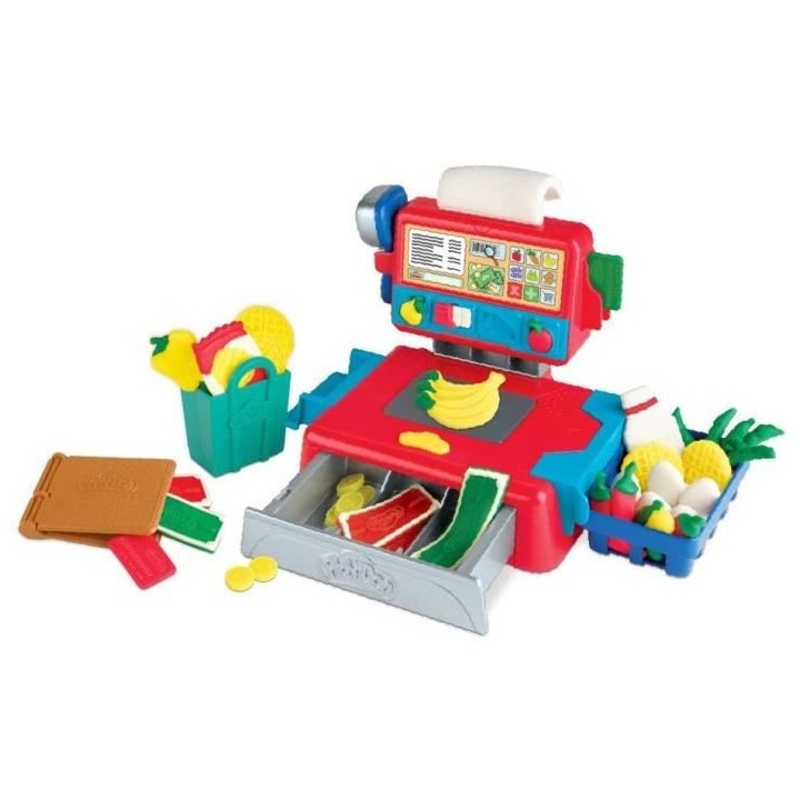 PLAY-DOH - jouet Caisse enregistreuse avec 4 Pots de pâte PLAY-DOH -