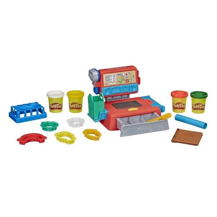 PLAY-DOH - jouet Caisse enregistreuse avec 4 Pots de pâte PLAY-DOH -