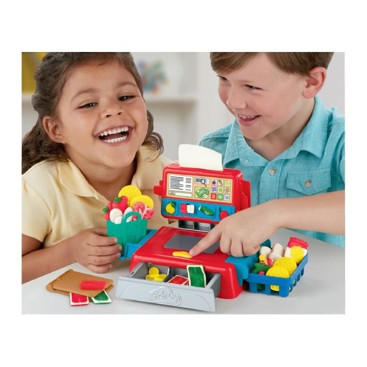 PLAY-DOH - jouet Caisse enregistreuse avec 4 Pots de pâte PLAY-DOH -