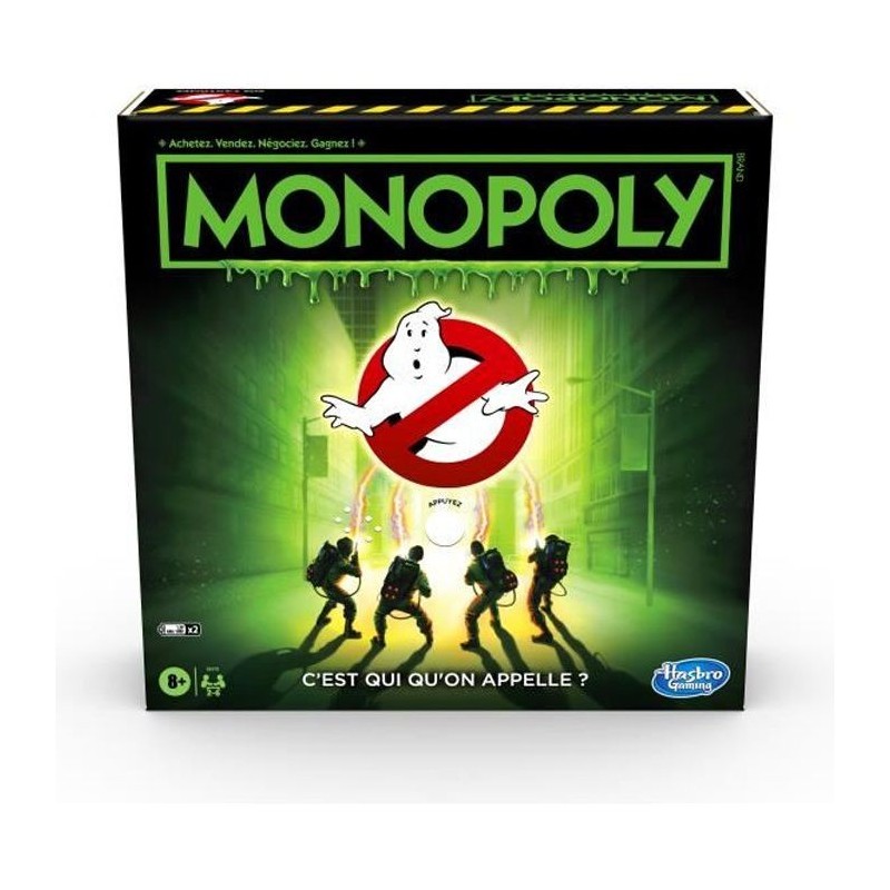 MONOPOLY - édition Ghostbusters S.O.S Fantômes pour enfants - des 8 ans