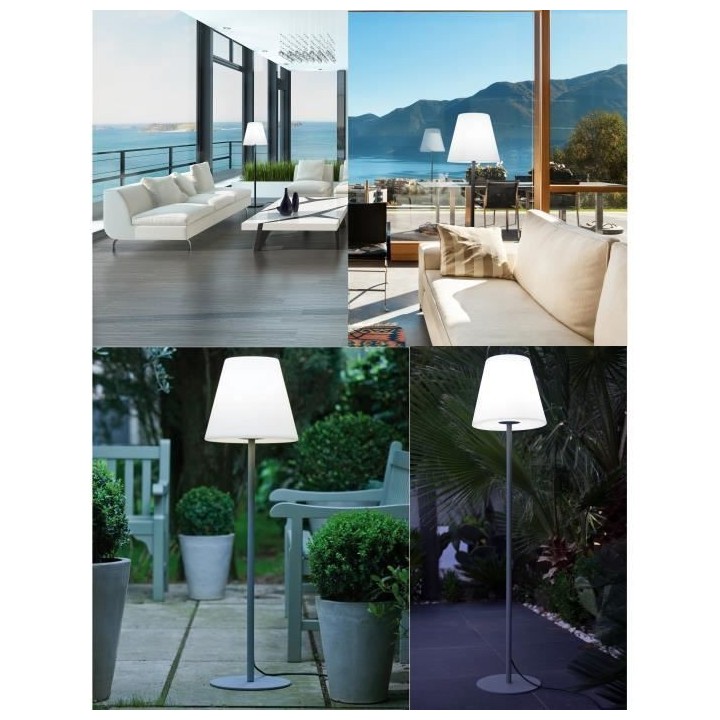 Lampadaire lumineux extérieur - LUMISKY - 150cm - Acier et polyéthyl