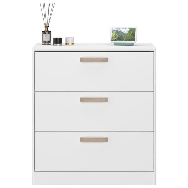 Chambre complete adulte DREAM : Lit 140x190/200 cm + 2 chevets + commo