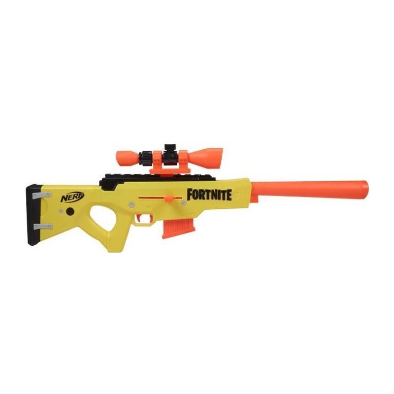 NERF - Fortnite BASR-L - Blaster a verrou et a chargeur, inclut viseur amovible, chargeur 6 fléchettes - 12 fléchettes NERF -