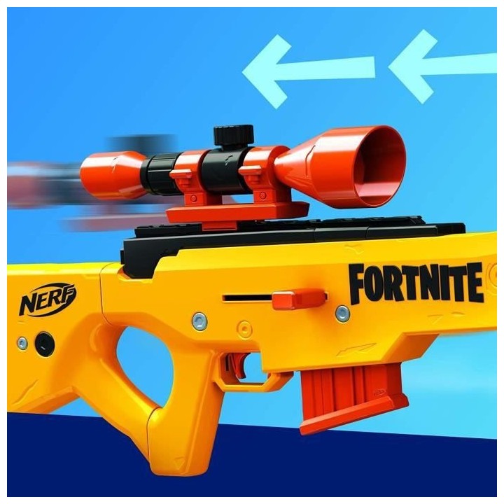 NERF - Fortnite BASR-L - Blaster a verrou et a chargeur, inclut viseur
